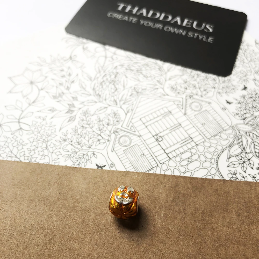 Бусины Хэллоуин тыква серебряные подходит браслет ожерелье из Европы