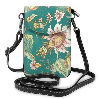 

OLN New 2020 Women Shoulder Bag Tropical Fantasy Floral Seamless Card Holders Cell phone Pocket Handbag Ladies Phone Purse