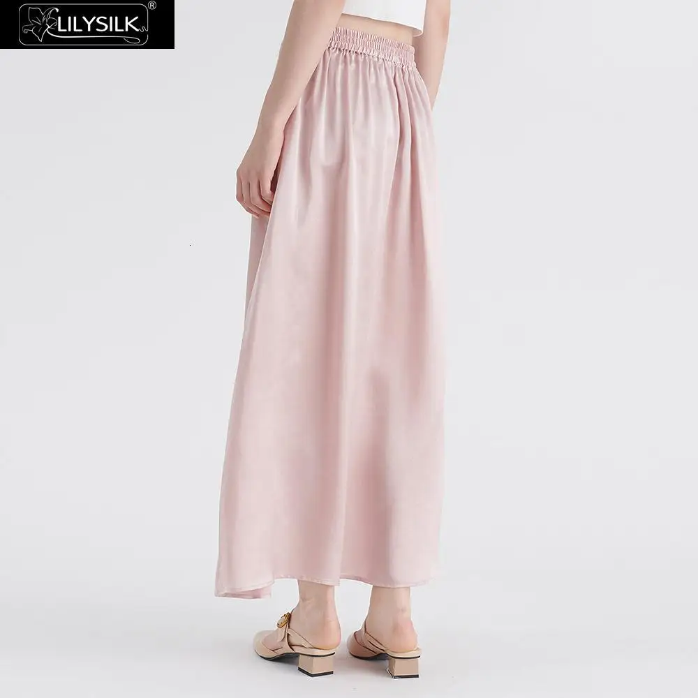 LilySilk юбка женская шелковая струящаяся Макси Летняя женская распродажа