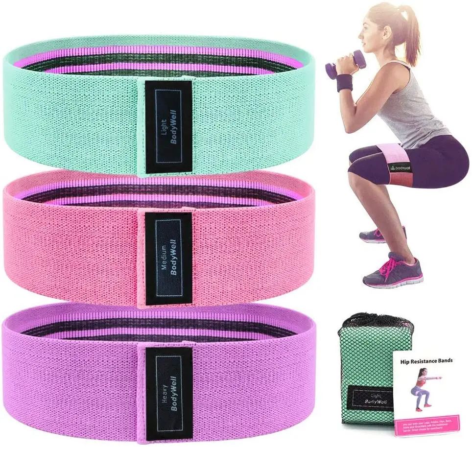 

Exercise Resistance Workout Band - Hip Elastic Booty Bands Set for Legs Arms Butt Fit for Training Pilates Stretching