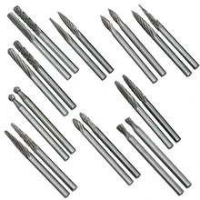 20pcs/set Tungsten Steel with 3mm Handle Rotary Routing Router Bit Milling Cutter Carving Machine Grinding Head Milling Cutter carpenter carving slice tools wood cutter machine 15pcs set 8mm diam moulding cutter milling cutter hard alloy handle