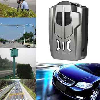 

LED Display Truck Car Voice Alert Black Universal Warning Vehicle Radar Detector Speed V9