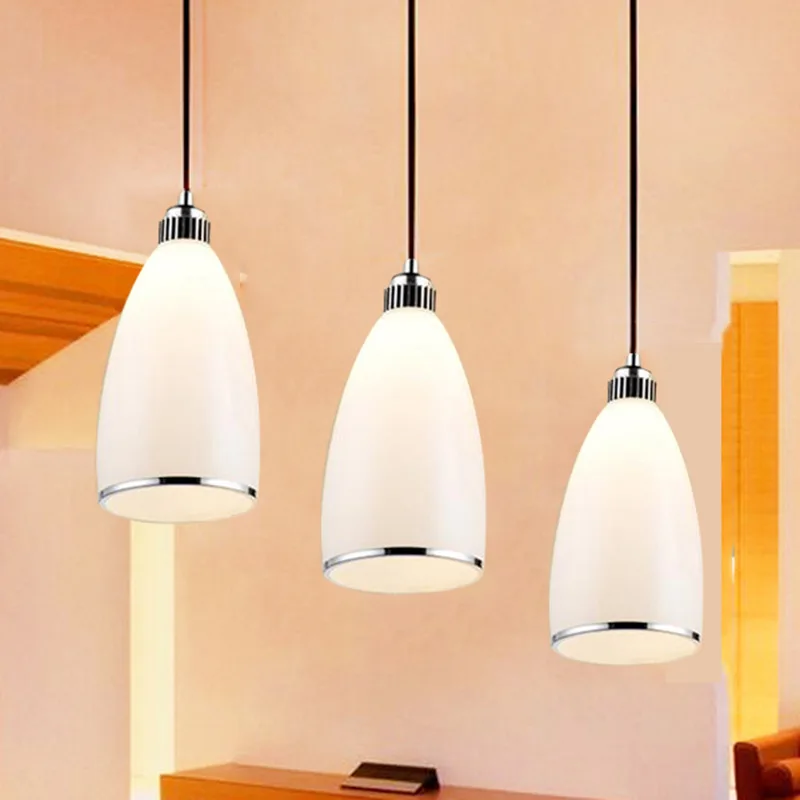 

Restaurant Light Chandelier Three Head Modern Minimalist Creative LED Bar Counter Dining Table Lamps Cool Library Pendant Lamp