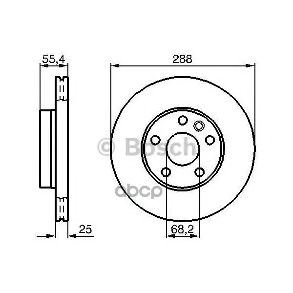 Тормозной Диск 0986478893 Bosch арт. 0986478893