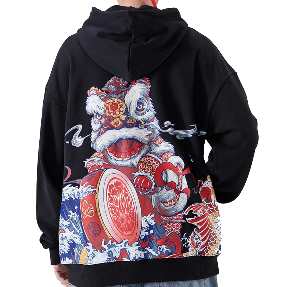 

Chinese Style Men Print Sweatshirt Men Harajuku Hoodie Hip Hop Hooded Hoodies Men Fashion Hoodies Streetwear