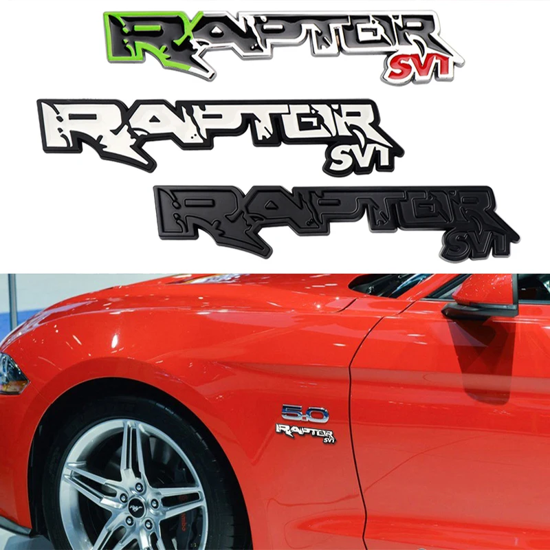 

New Car Styling 3D Metal RAPTOR SVT Logo Tailgate Emblem Motorcycle Sticker Decoration For Ford F150 2010-2014 Car accessories