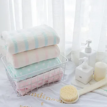 

Microfiber Cotton Bath Towel Wrap Big Thick Reusable Stripe Soft Bath Towel Wearable Serviettes De Bain Bathroom Supplies DE50MJ