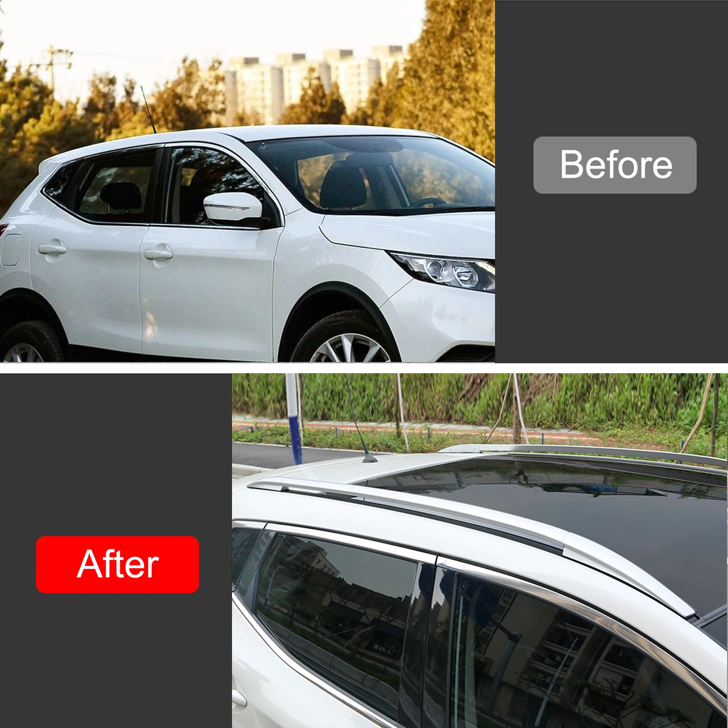 Accessori auto adatti per Nissan Qashqai J11 2014-2021 portapacchi  portapacchi barre laterali rotaie