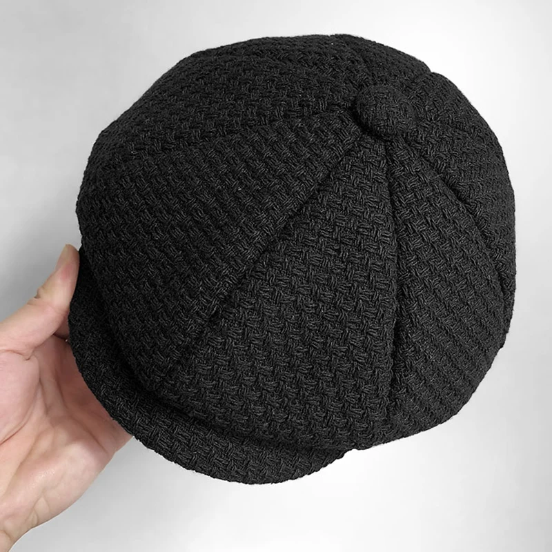 

Men British Style Octagonal Hats Winter Wool Hat Gatsby Cap Ivy Hat Golf Driving Autumn Women Cotton Flat Newsboy Caps BLM201