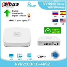 Dahua 8MP 4K NVR2108-4KS2 NVR2116-4KS2 8CH 16CH H265+ Mini Video Recorder Security System Support Hikvision Onvif IP Camera