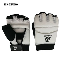 Горячая половина пальцев тхэквондо защита рук боксерская тренировочная ручная перчатка боевое искусство тренировочное оборудование тхэквондо WTF ITF подъем ноги защита