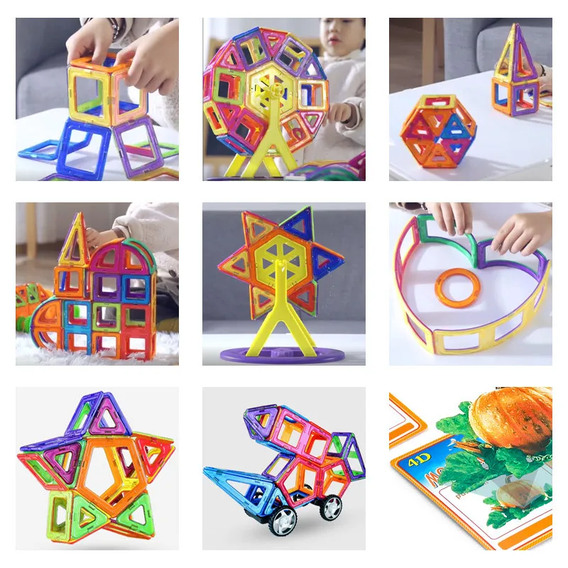 Magnet Building Blocks Creativity Designer Construction Set Magnetic DIY 3D Game Educational Toys For Children Gifts Figures |