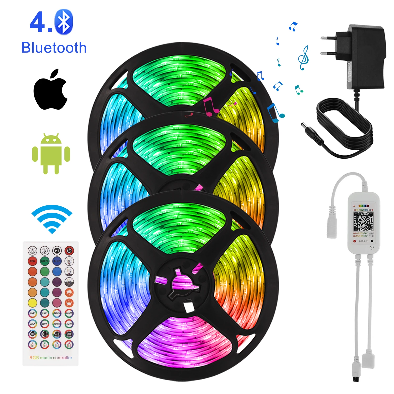 RGB-лента неоновая светодиодная с управлением через приложение 20 м | Лампы и
