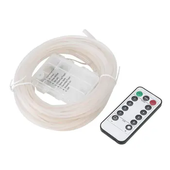 

Remote Control 10M 100 LED Light Waterproof Transparent Tube Outdoor Lamps LED String Light Copper Wire with 8 Modes Battery Box