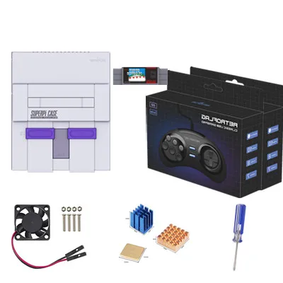 Retroflag SUPERPi CASE-U для Raspberry Pi 3 B+(B Plus) 2+ Retroflag классический usb-контроллер-M для Raspberry Pi, Windows, Switch - Цвет: Серый
