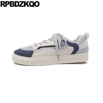 

ladies shallow trainers flats round toe blue designer cheap shoes china lace up chinese women sneakers breathable mesh casual