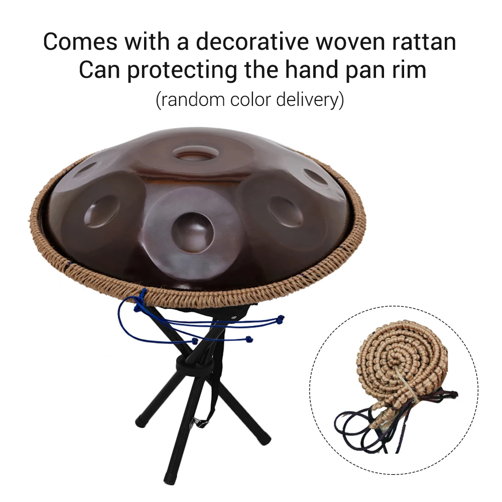 10 нот Handpan ручная кастрюля ручной барабан музыкальный ударный инструмент подарок с барабаном палочка ткань для чистки металлическая подставка сумка для переноски