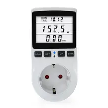 Измеритель мощности цифровой ваттметр счетчик энергии ватт монитор стоимость электроэнергии измерительный сокет анализатор с подсветкой