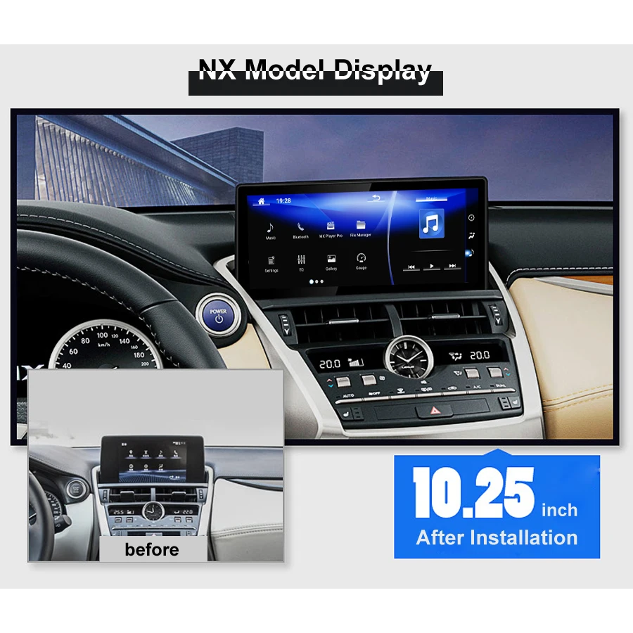 10.25 inch touch screen For Lexus RX 2012 2013 Fit GPS Multimedia Player Navigation Radio DVD Player Android BT system WIFI
