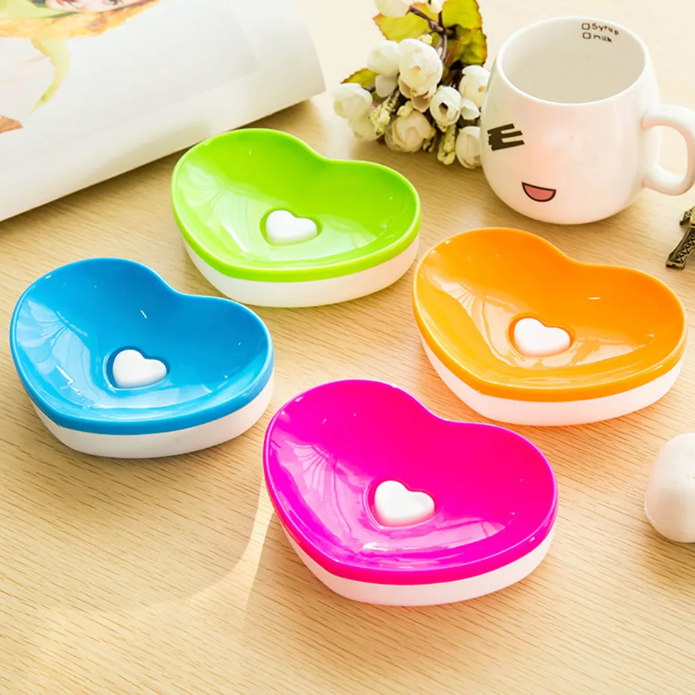 

Hot Toilet Soap Case Silicone Holder Plate Bathroom Heart Shape Soap Dish Soapbox Home Mall Toilet Sink Towel Phone Organizer