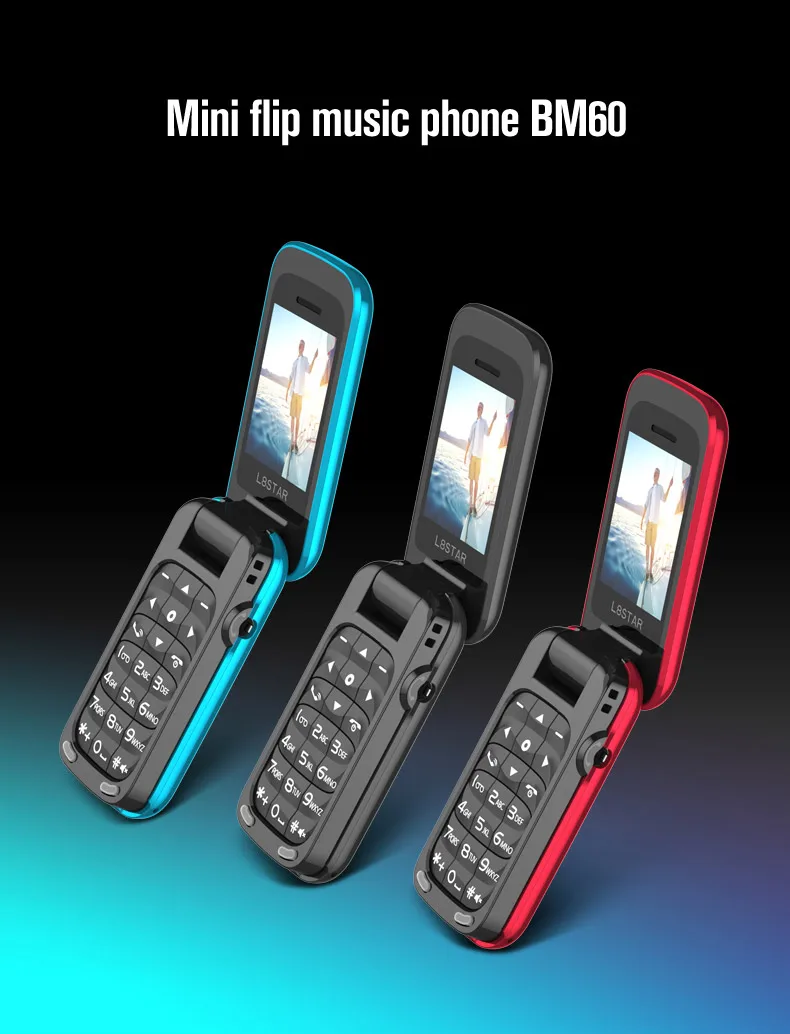 Новинка L8star BM60 мини флип музыкальный телефон Bluetooth циферблат мобильный телефон FM радио волшебный голос 3,5 разъем для наушников Mp3 музыкальный плеер