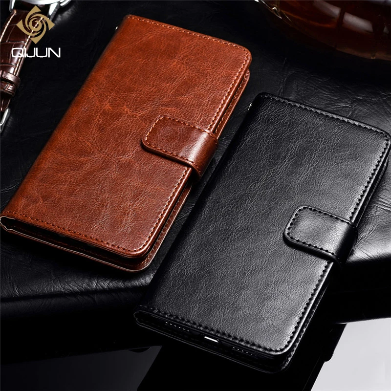 

QIJUN Luxury Retro Leather Flip Wallet Cover For HTC Desire U11 U 11 Life eyes U Play D12 Plus One X10 Stand Card Slot Funda