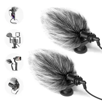 

Neewer 2 Packs Mic Phone Mic on-Camera Video Microphone /Shock Mount/Windscreen/ Audio Cables For iPhone, Android Smartphones