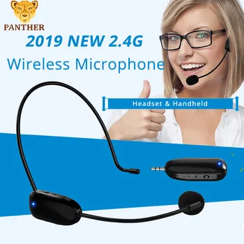 

2.4G Wireless Microphone Professional Speech Headset Behind the head mic for Computer PC Loudspeaker Teaching Tour Guide