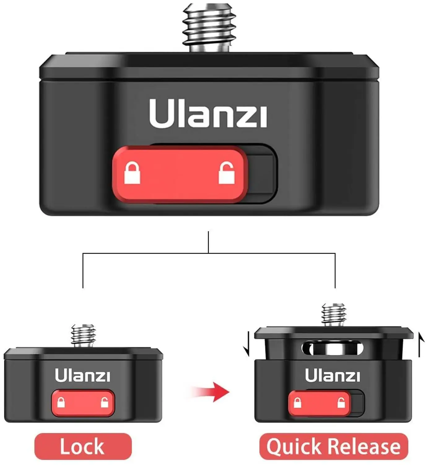 

Ulanzi Claw Quick Release and Install Camera Strap Capture 1/4'' Base Mount Shoulder Strap for DSLR Gopro 9/8/7/6/5 Osmo Action