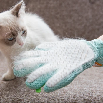

Pet Grooming Glove Cats Wool Pet Hair Cleaning Brush Comb Glove Effective Deshedding Back Glove Pet Supplies for Cat Dog