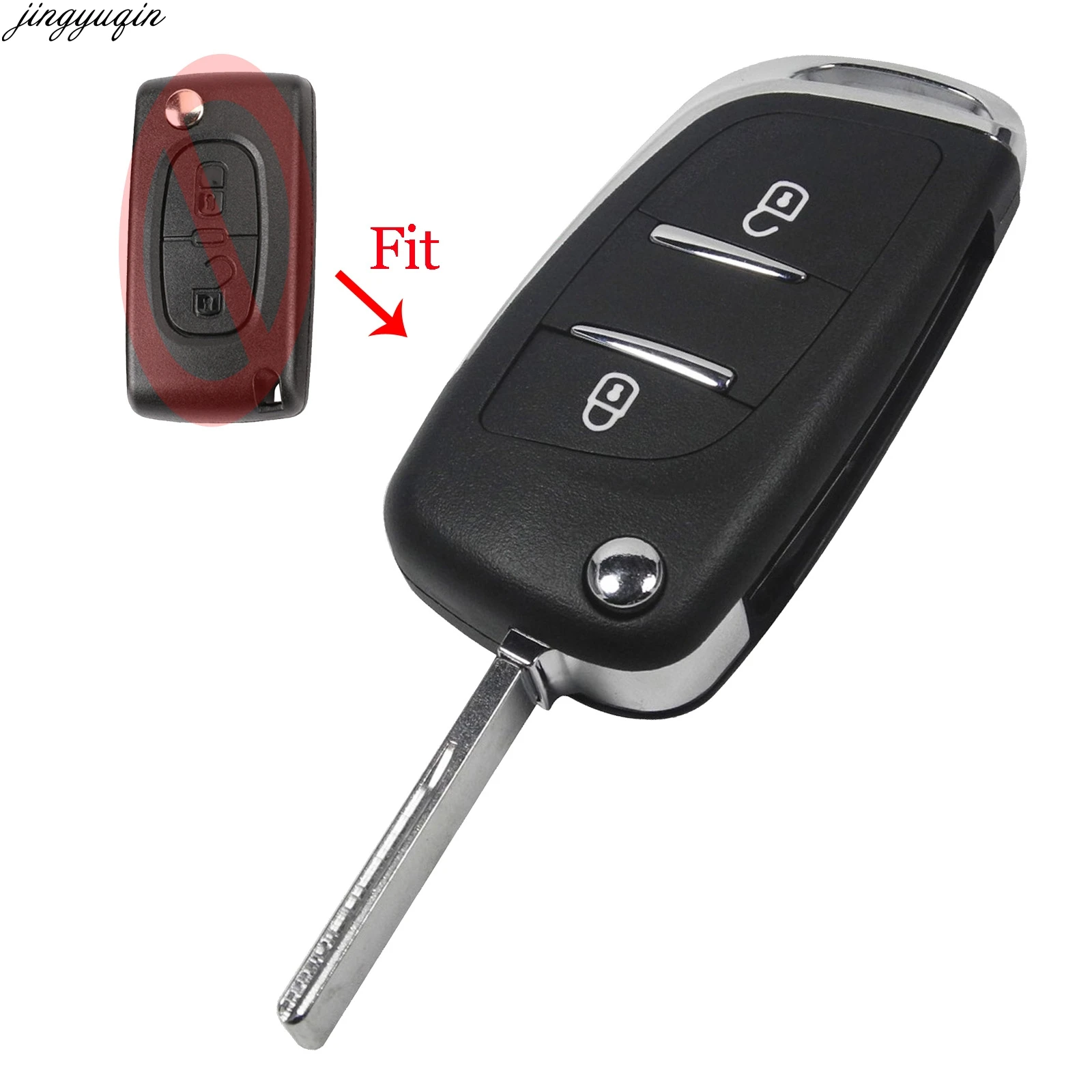 Переворачивающийся Чехол для автомобильного ключа Citroen Berlingo C3 C4 C5 C6 Xsara Picasso Peugeot 307