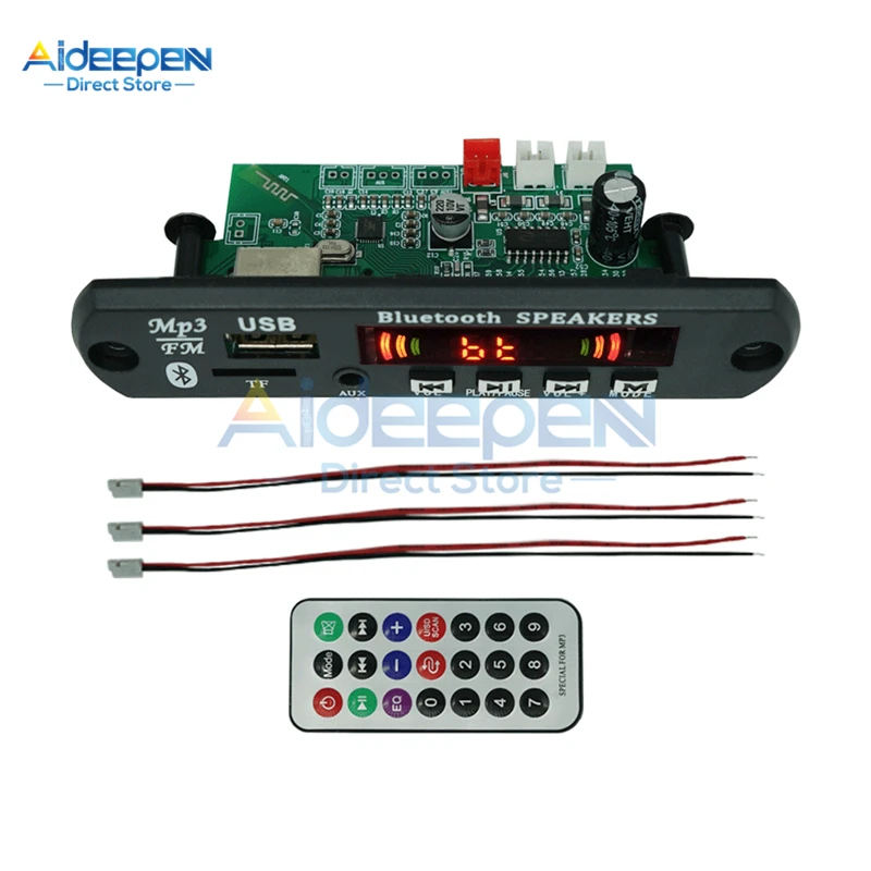 

DC 12V 2*15W Amplifier MP3 Decoder Board Bluetooth V5.0 Car MP3 Player USB Recording Module FM AUX Radio For Speaker Handsfree