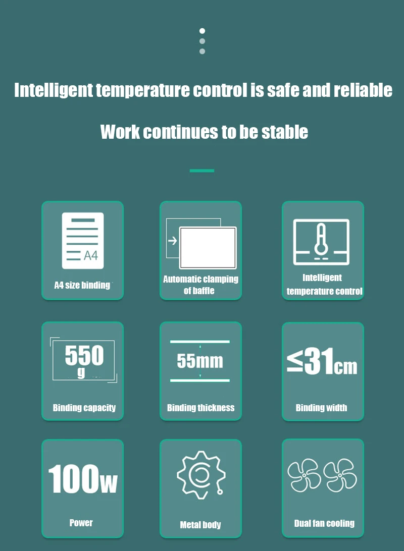 Description Picture 4 of itemHot Melt Binding Machine GD380 A4 Book Cover Glue Binder Electric Hot Melt Glue DIY Wireless Glue Binding Machine