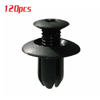 

120pcs 8mm Hole Car Body Plastic Rivet Fastener Fender Bumper Push Pin Clips Auto Fastener Clip Accessories
