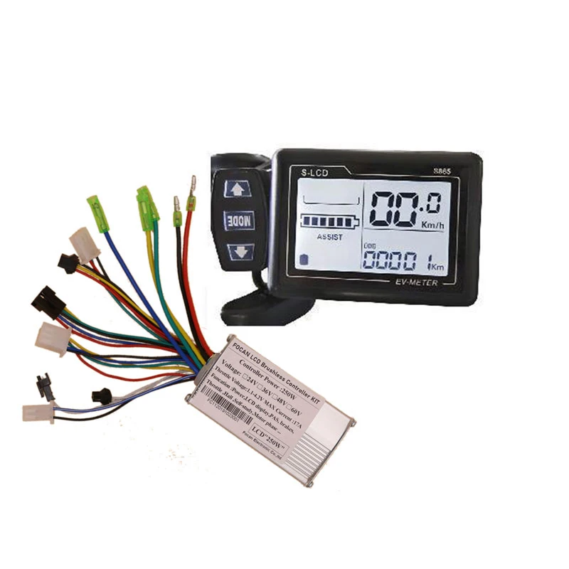 Preise 24 V 36 V 48 V 250 W 350 W Elektrische Fahrrad Roller Controller mit LCD Display geschwindigkeit für BLDC Motor Scooter E Bike