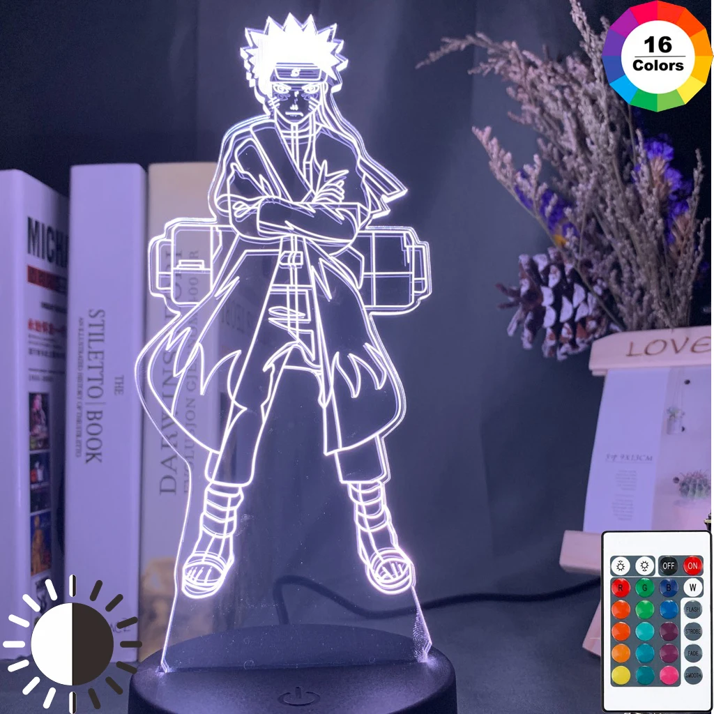 

3d Led Night Lamp Japanese Anime Naruto Figure Nightlight for Kids Child Bedroom Decorative Lighting Touch Sensor Neon Signs