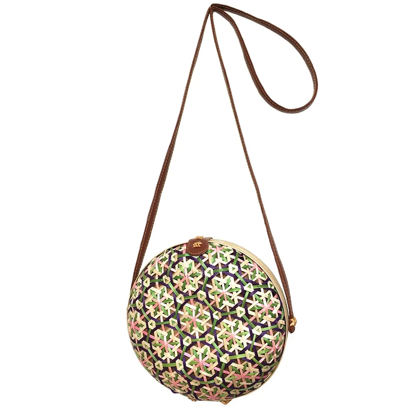 

Handmade Woven Beach Circle Bohemia Handbag Round Mulit Style Straw Bag Handbags Women Summer Rattan Bag