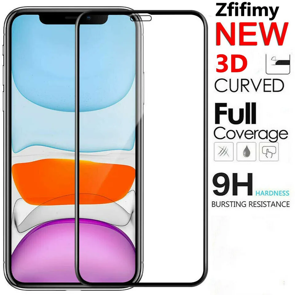 Tempered Glass Screen Protector For iPhone 11 Pro glass on iPhone XR X