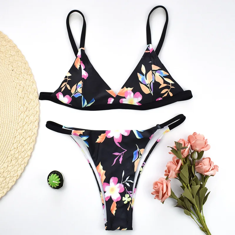 Print Sexy Bikinis Set Swimwear Women Swimsuit Push Up Biquini Feminino Micro Bikini 2020 Mini Bathing Suit Low Waist Beachwear