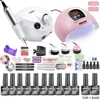 Conjunto de herramientas para manicura en gel, set de esmaltes en gel con lámpara UV LED de 1220W, taladro para uñas y herramientas de manicura, por 10-20 colores ► Foto 3/6