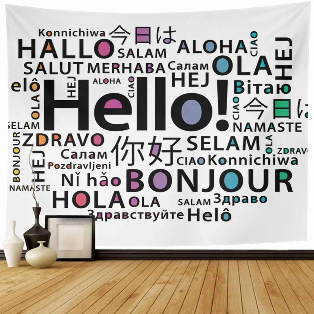 Bonjour World Hello различные языки переводят дизайн класса связи