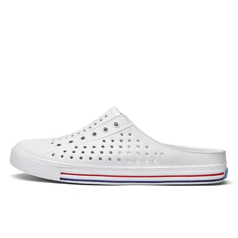 Оригинальные новые садовые Вьетнамки; водонепроницаемая обувь для мужчин и женщин; Летние Пляжные Шлепанцы; обувь для плавания; садовая обувь - Цвет: Белый