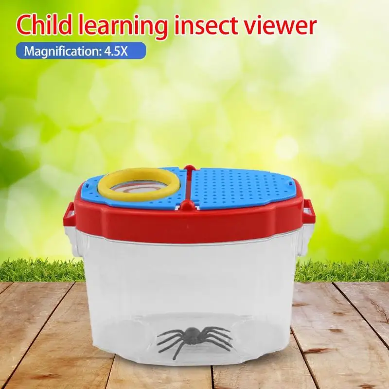 Kids Education Toy Insect Feeding Experimental Observation Box Magnifier