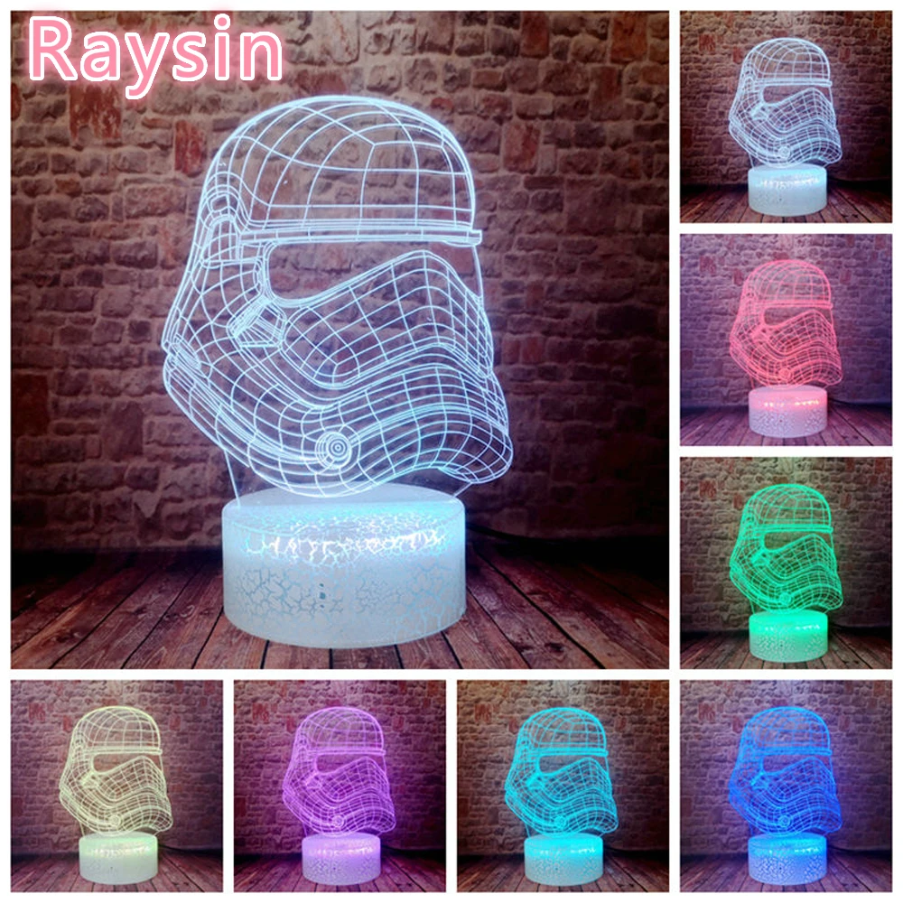 Звездные войны Storm Army Sith Trooper охотничьи рыцари 3D сенсорное управление RGB 7 цветов