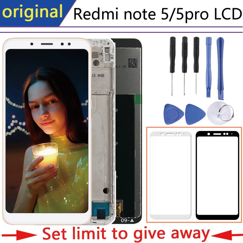 Оригинальный pantalla xiaomi redmi note 5 дисплей в мобильный телефон LCDs с рамкой pro lcd