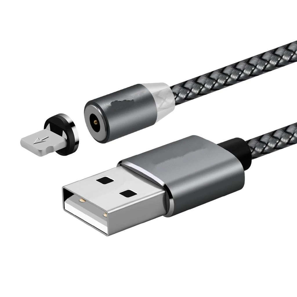 Светодиодный магнитный кабель 8pin USB зарядный из нейлона магнитное зарядное