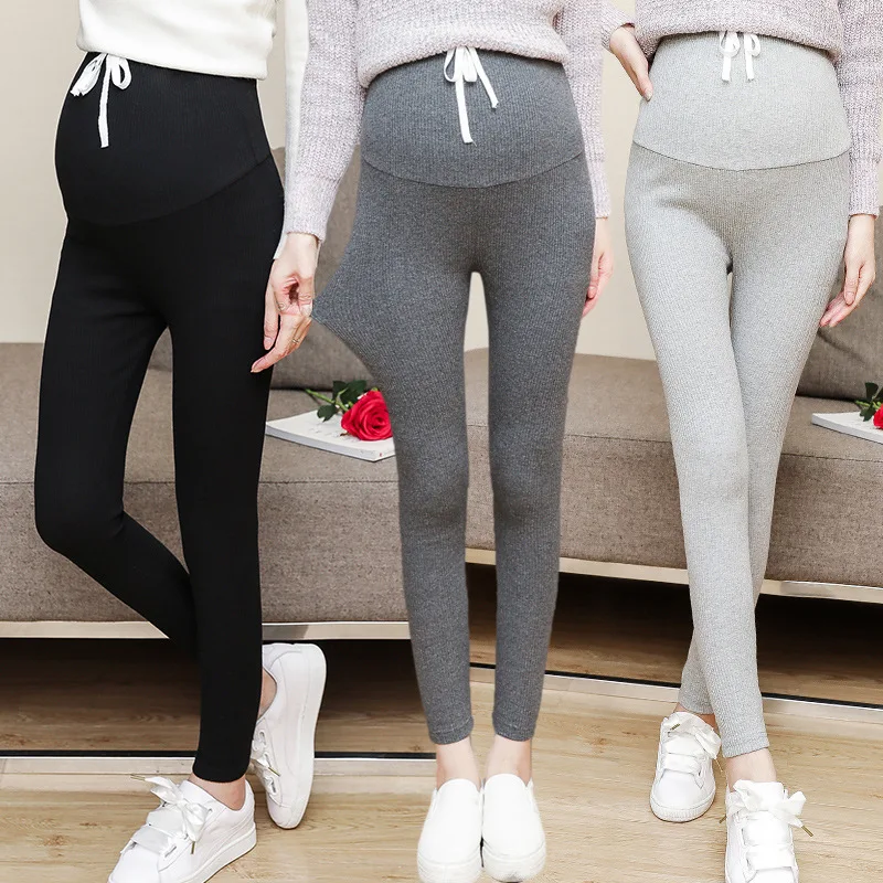 

Maternity Clothes 2019 Autumn And Winter New Style Korean-style Fashion Thread Pregnant Women Abdominal Support Leggings