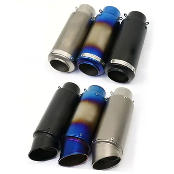 

51MM 60MM Motorcycle Exhaust Muffler Middle Pipe Escape Moto Tube For K6 K7 K8 K9 K5 CB400 FZ1 FZ6 ATV Dirt Pit Bike db killer