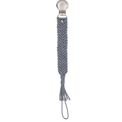 Dark Grey5 Детская пустышка с цепочкой, Модная вязаная пустышка, зажимы, цепочка, пустышка, держатель Соска-пустышка, жевательная цепочка для младенцев - Цвет: Dark Grey5