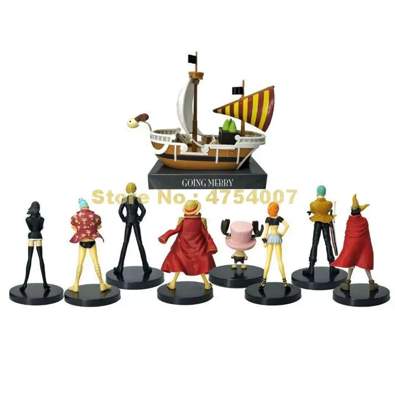 9 шт. аниме одна деталь Луффи Санджи Зоро usopp nami going merry фигурка коллекция модель версия 18 см игрушка
